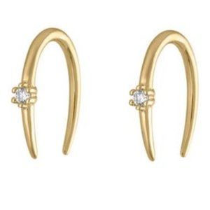 Maison Miru Shooting Star Open Hoop Earrings